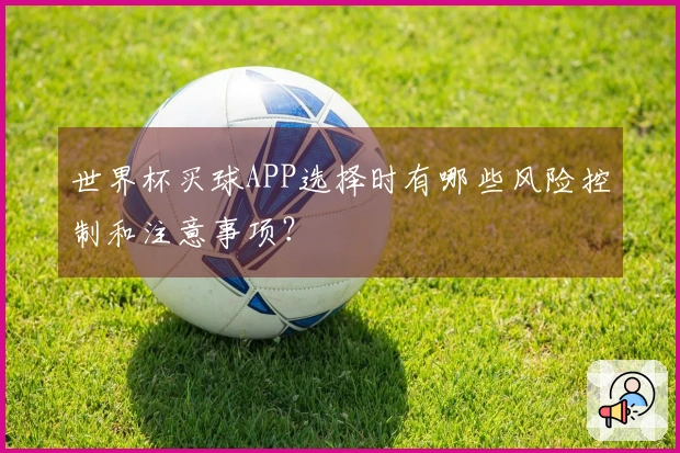 世界杯买球APP选择时有哪些风险控制和注意事项？